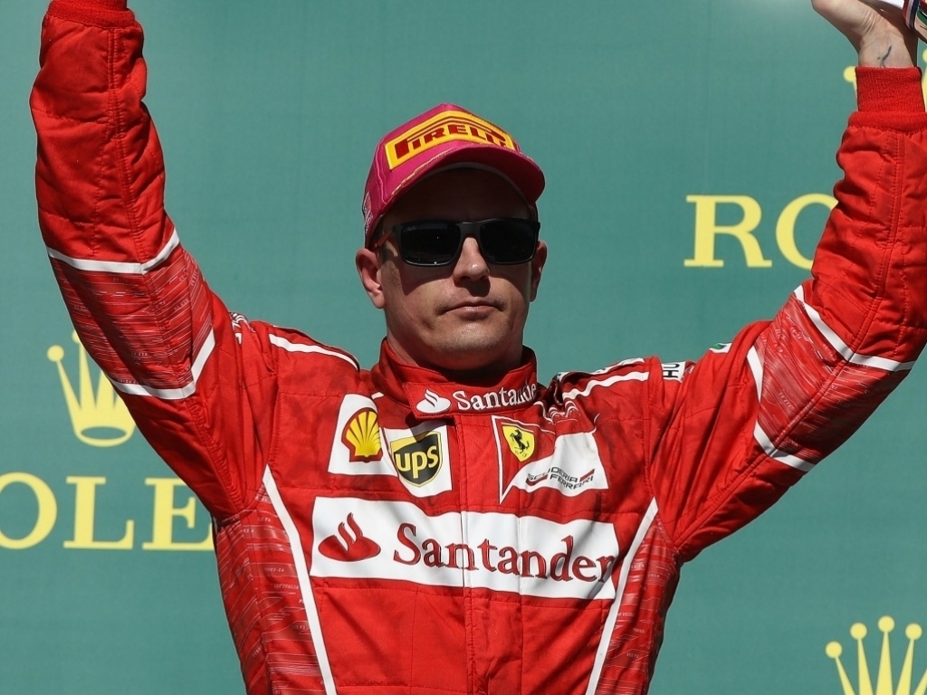 Raikkonen cuts lonely figure after podium finish