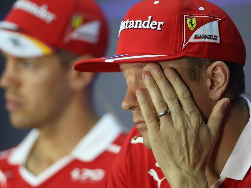 Vettel covers for unwell Raikkonen on day two
