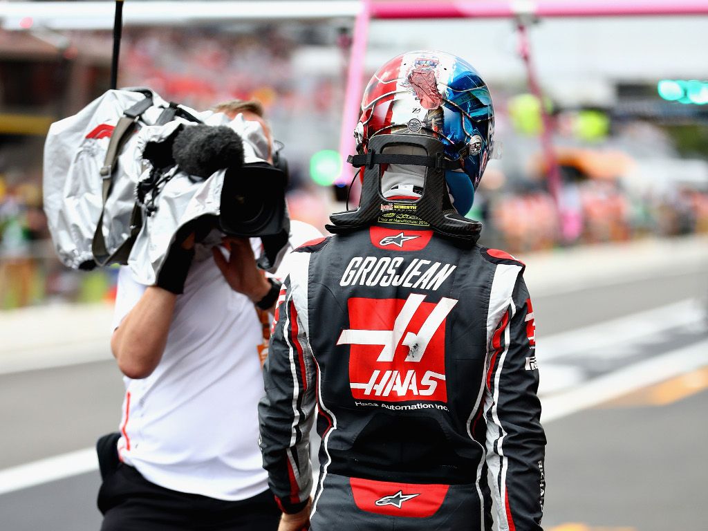 Grosjean out of FP2 after earlier crash