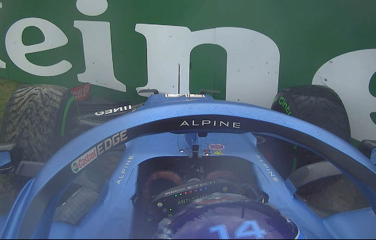 Alonso goes off track, chaos ensues before Imola GP