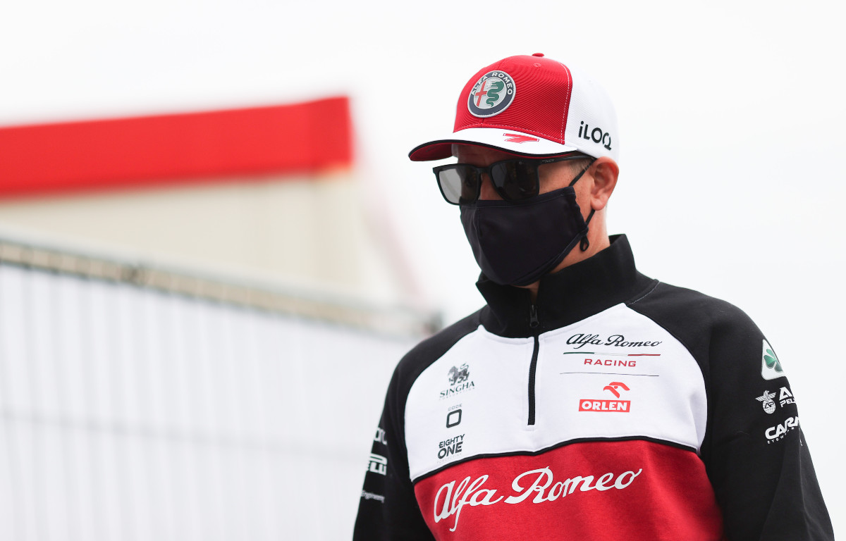 Kimi Raikkonen arrives for the Dutch Grand Prix. September 2021.