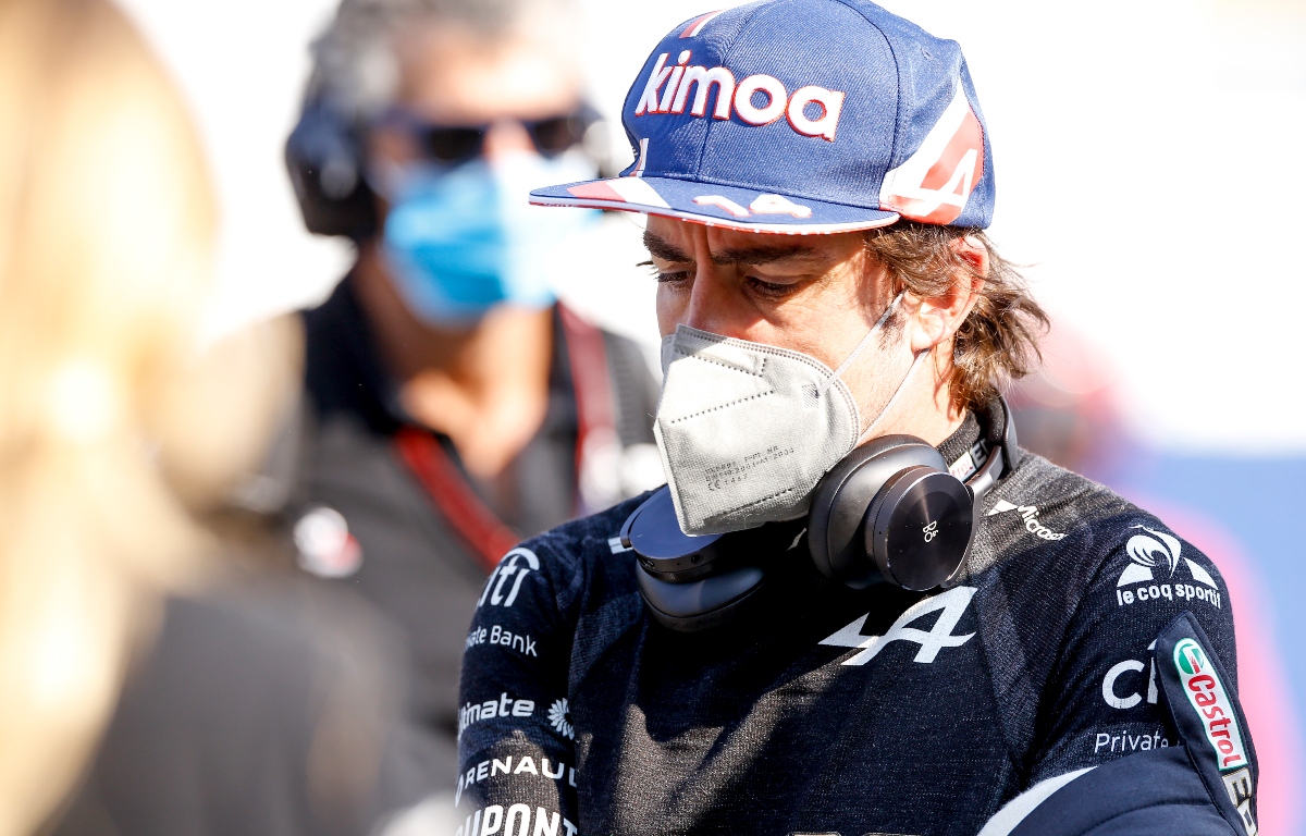 Fernando Alonso on the grid ahead of the Russian Grand Prix. Russia September 2021
