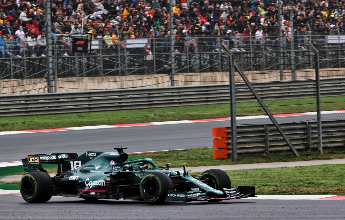 Lance Stroll driving at Istanbul Park. Turkey October 2021