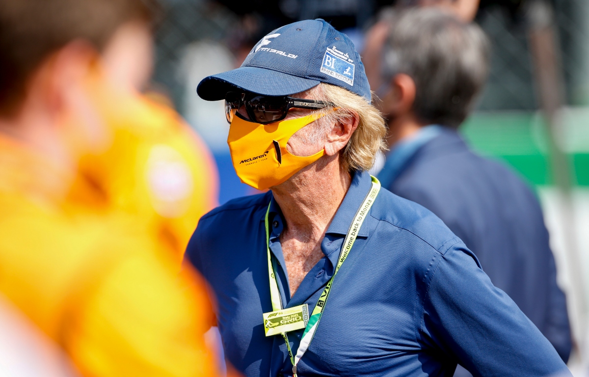 Emerson Fittipaldi with a mask on. Italy September 2021