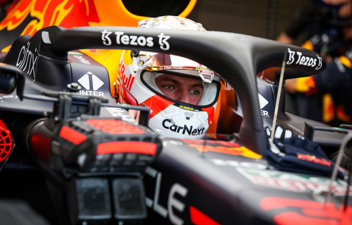 Max Verstappen sitting in his car. Austin October 2021