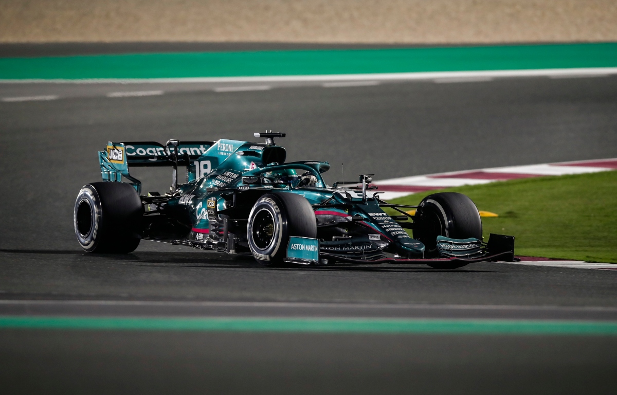 The Aston Martin of Lance Stroll. Qatar November 2021