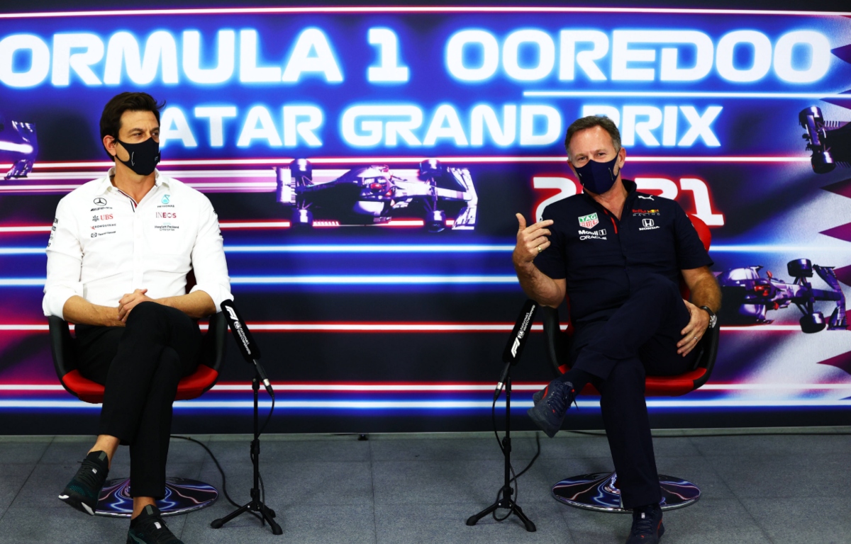 Toto Wolff and Christian Horner press conference. Qatar November 2021