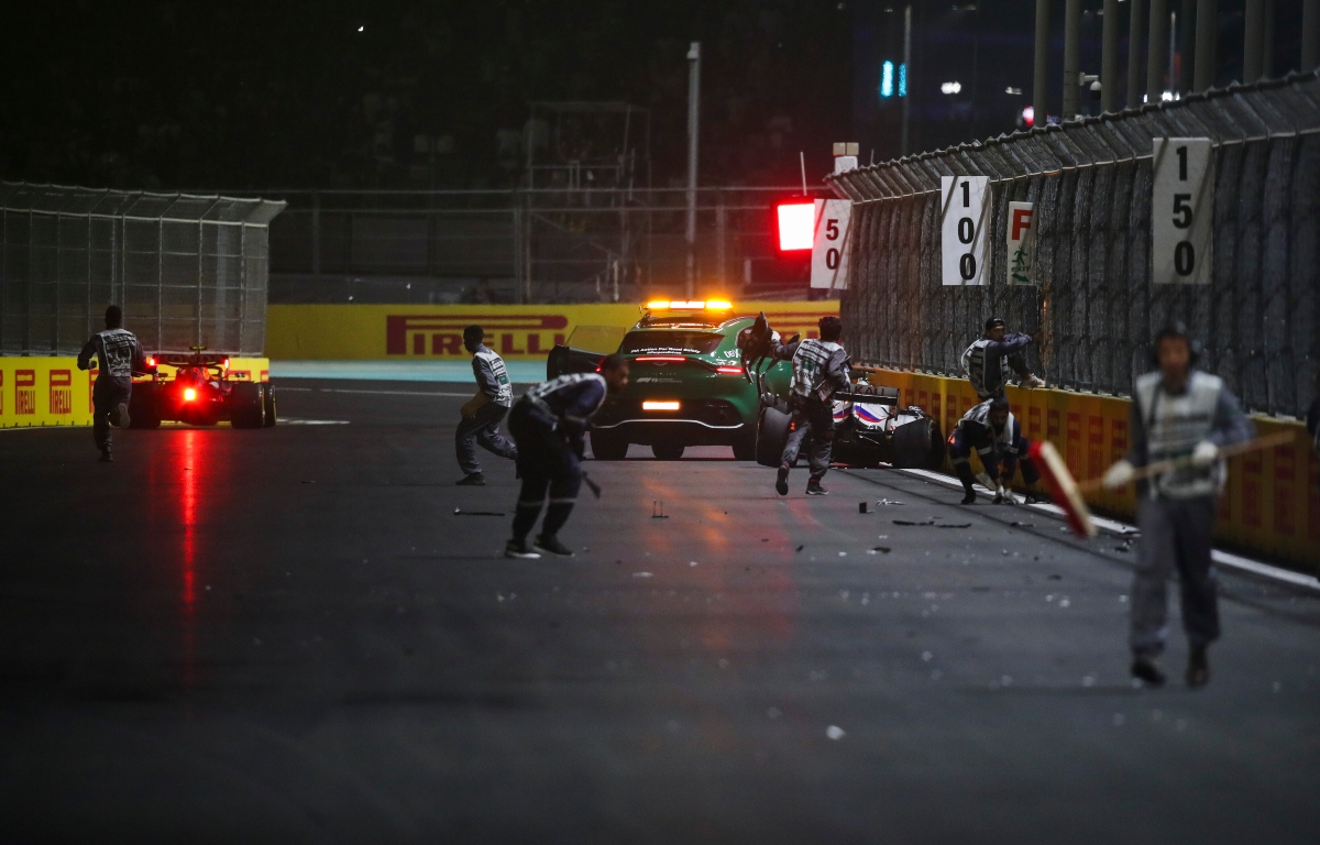 Debris being cleared by marshals. Jeddah Saudi Arabia December 2021