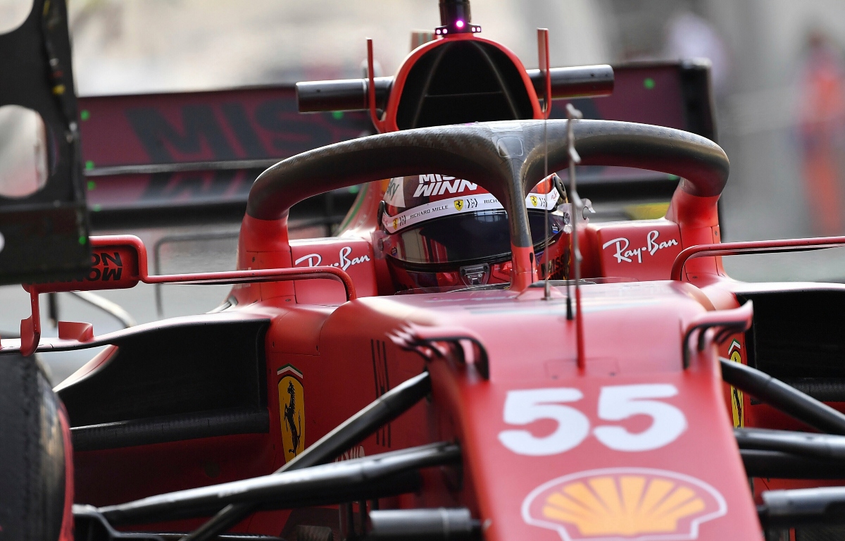 Carlos Sainz on track. Abu Dhabi December 2021