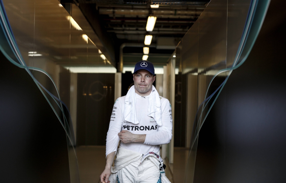 Valtteri Bottas walking through the Mercedes garage. Abu Dhabi November 2018