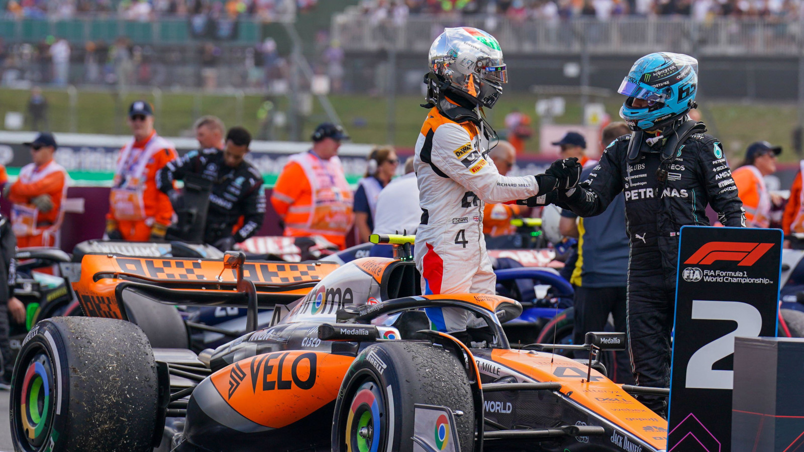 George Russell’s warning to Mercedes after McLaren’s ‘quite surprising’ surge