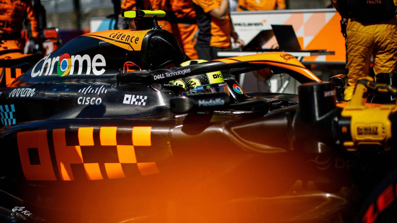McLaren driver Lando Norris prepares for the Japanese GP.