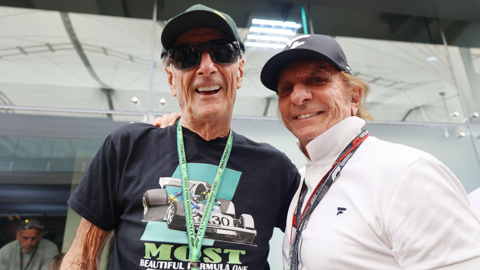Wilson and Emerson Fittipaldi in the paddock.