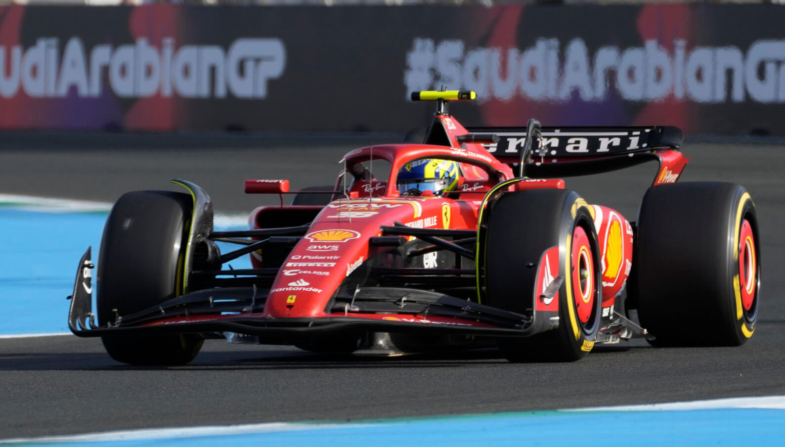 Oliver Bearman in action for Ferrari