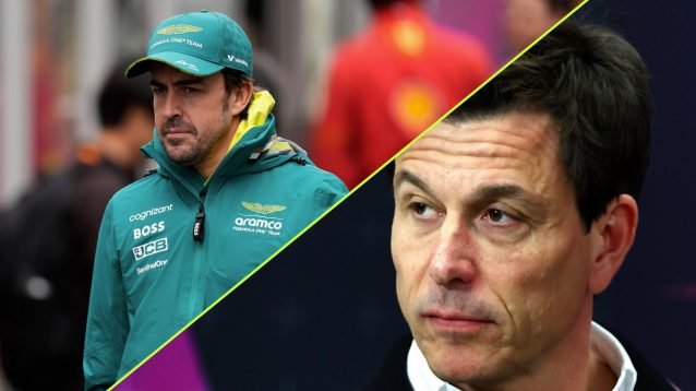 Fernando Alonso, Toto Wolff, 2024 Japanese Grand Prix.