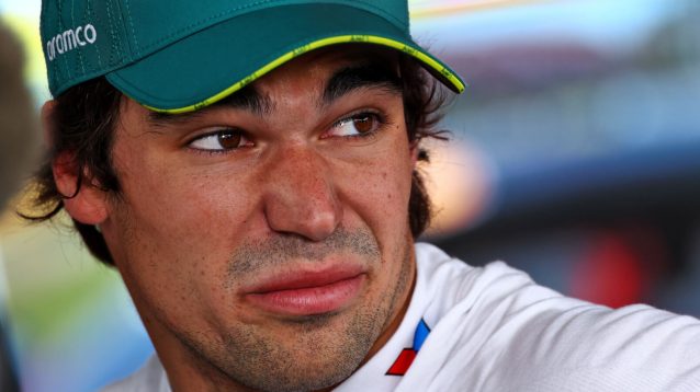 Lance Stroll pulls a face