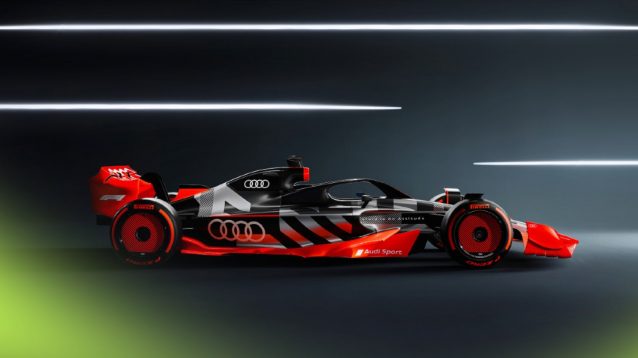 A studio image of Audi's F1 showcar