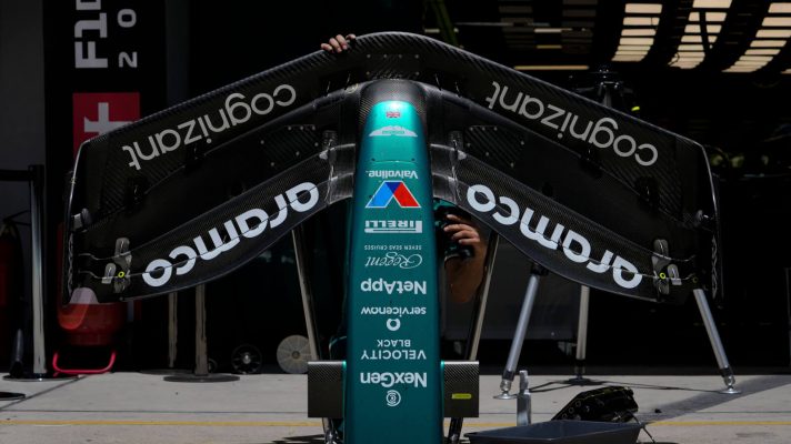 Aston Martin's front wing for the Chinese GP