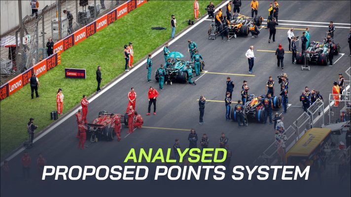 Teams on the grid before an F1 race