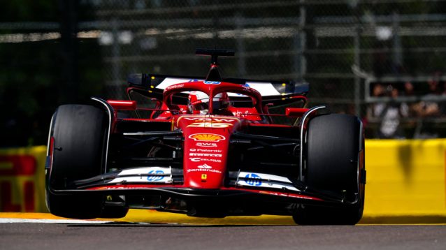 Charles Leclerc puts in the laps at Imola
