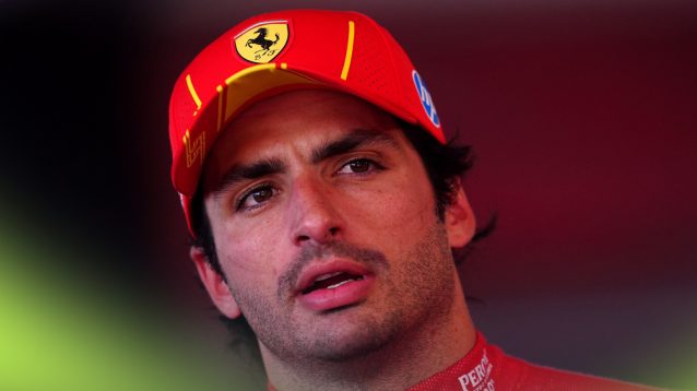 Carlos Sainz looks quizzical