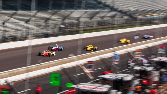 Practice taking place at the 2024 Indy 500.