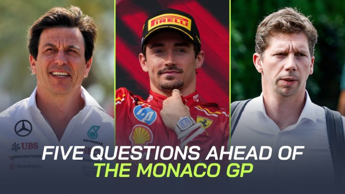 Toto Wolff, Charles Leclerc and James Vowles