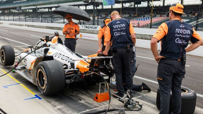 Arrow McLaren's Alexander Rossi at the 2024 Indianapolis 500.