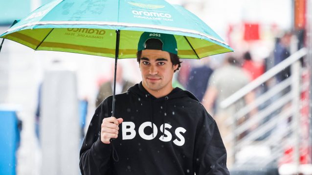 Lance Stroll wearing a Boss top