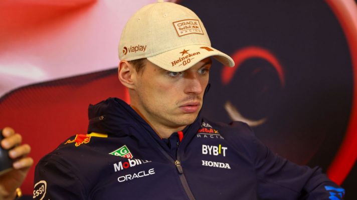 Max Verstappen, Red Bull, looks glum at the 2024 Monaco Grand Prix.