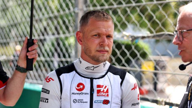 Kevin Magnussen before the start of the Monaco GP.