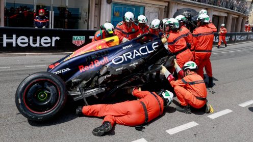 On-board footage shows new dramatic angle of huge Sergio Perez and Haas collision