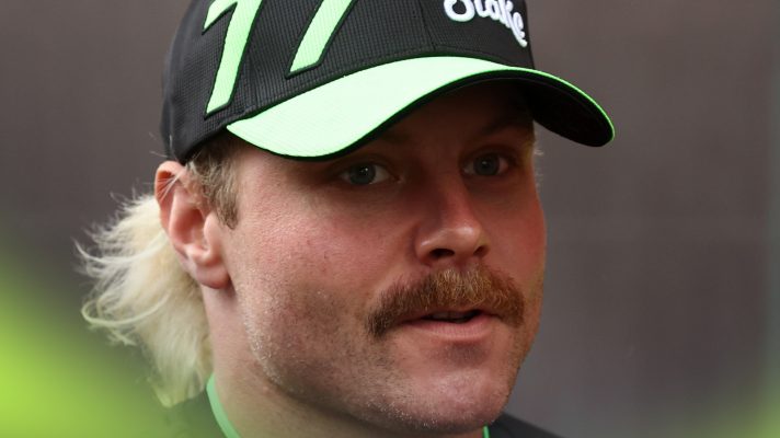 A close-up shot of Valtteri Bottas in the Monaco paddock
