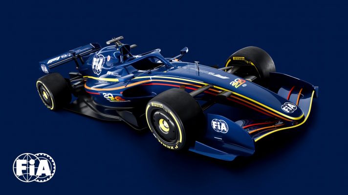 An F1 2026 car is unveiled.