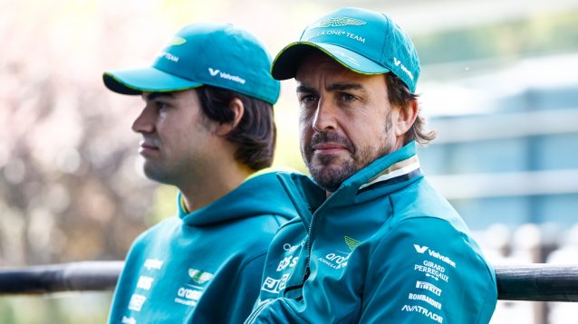 Fernando Alonso, Aston Martin F1 Team, and Lance Stroll, Aston Martin F1 Team