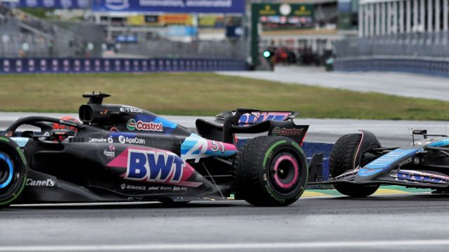 Esteban Ocon leads Pierre Gasly in Canada