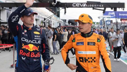Max Verstappen tells Lando Norris it is ‘1-1 now’ with Safety Car luck