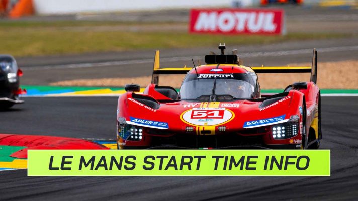Start time information for the 24 Hours of Le Mans.