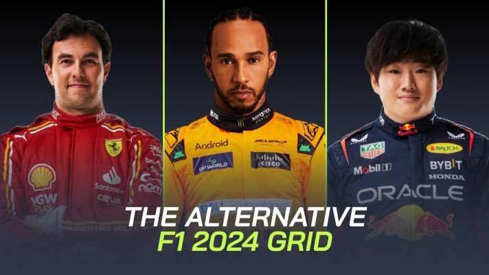 Sergio Perez, Lewis Hamilton and Yuki Tsunoda
