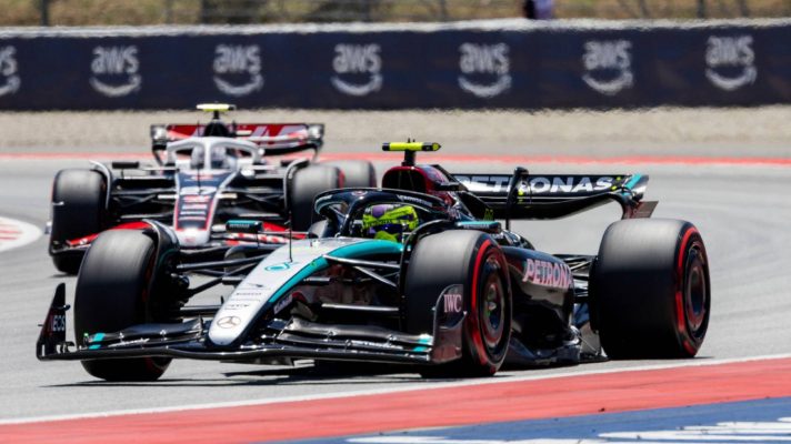 Lewis Hamilton, Mercedes, 2024 Spanish Grand Prix.