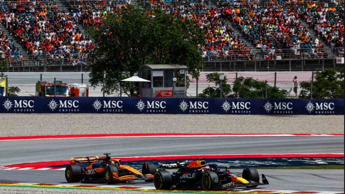 McLaren trails a Red Bull at the 2024 Spanish Grand Prix