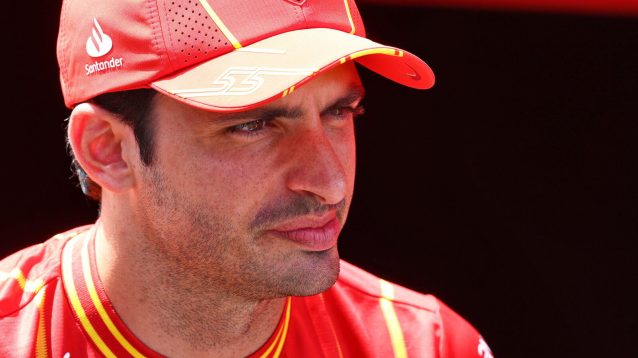 Carlos Sainz looking serious
