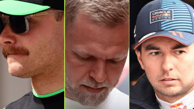 Valtteri Bottas, Kevin Magnussen and Sergio Perez
