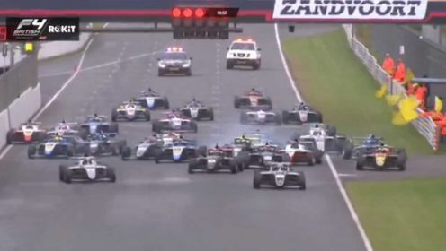 British F4 race in Zandvoort abandoned after massive start-line crash