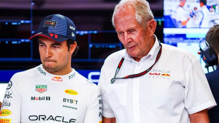 Helmut Marko and Sergio Perez PlanetF1