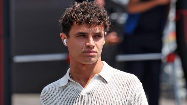 McLaren's Lando Norris in street clothes ahead of the 2024 Hungarian Grand Prix.