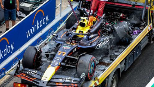 Sergio Perez Red Bull woes intensify after Hungary Q1 shunt