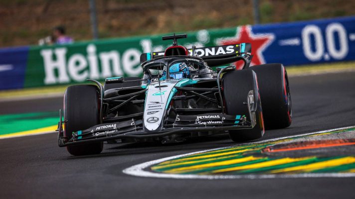 George Russell, Mercedes, 2024 Hungarian Grand Prix.