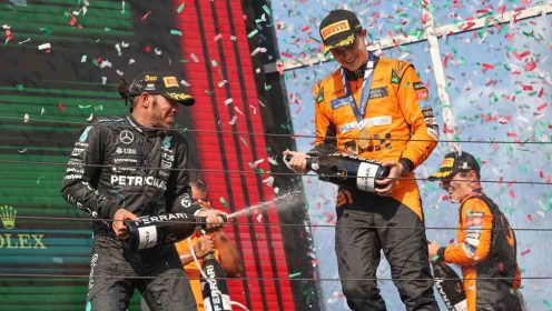 Revealed: What Lando Norris said to Lewis Hamilton in cooldown room at Hungarian GP