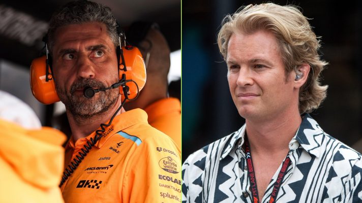 Andrea Stella alongside Nico Rosberg